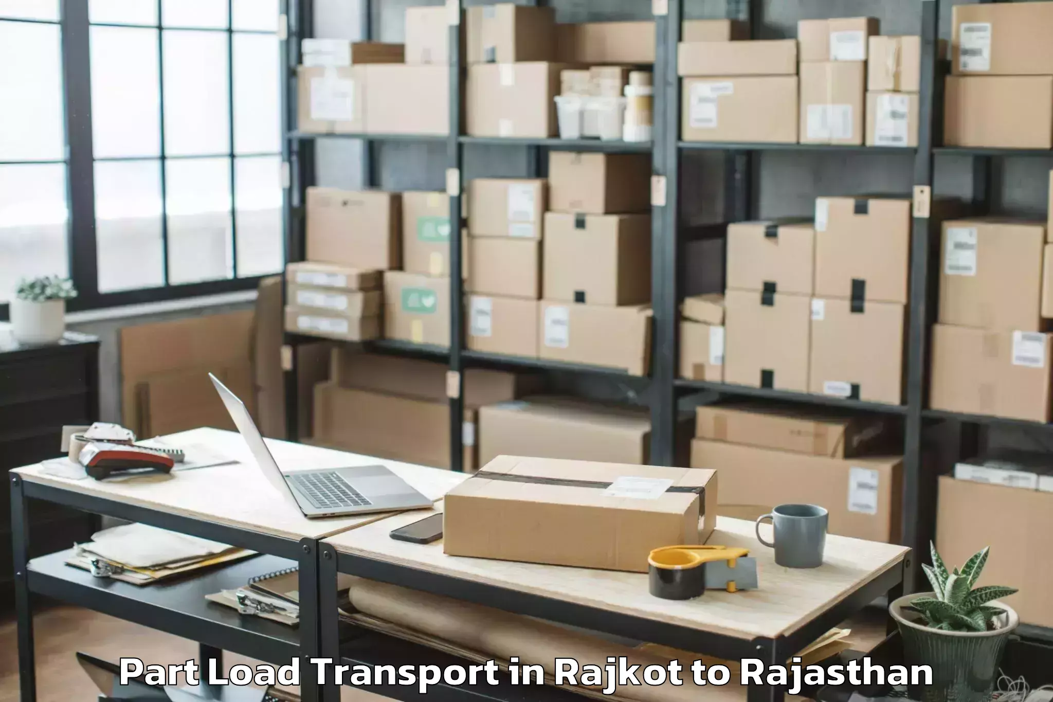 Book Rajkot to Bagru Part Load Transport Online